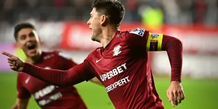 Rapid București a învins-o pe CFR Cluj cu 2-1, în etapa a 16-a a Superligii