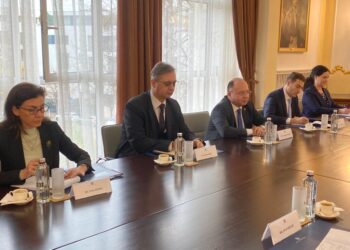 Jens Plotner, consilier pe probleme de politică externă și securitate a Cancelarului Republicii Federale Germania, primit de ministrul Bogdan Aurescu la București