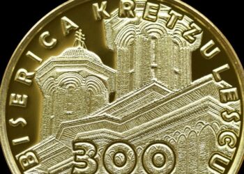 BNR lansează o monedă din aur cu tema ”300 de ani de la zidirea Bisericii Kretzulescu din București”