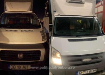 Doi șoferi, cercetați pentru trafic de migranți. Aceștia au încercat să treacă frontiera în Ungaria cu 23 de cetățeni străini ascunși în două autoutilitare