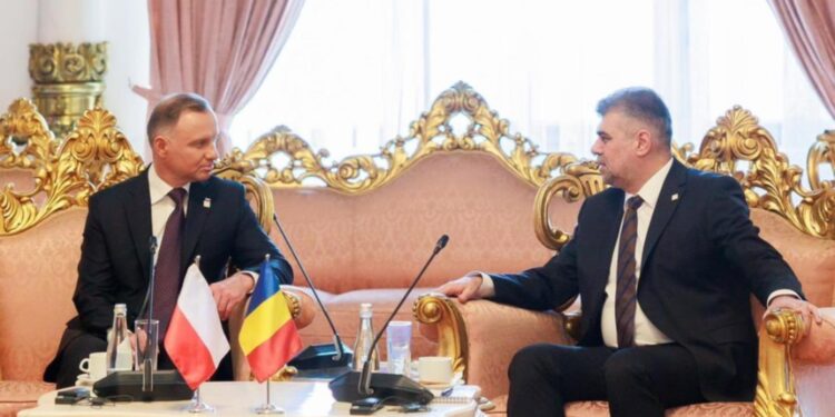 Marcel Ciolacu, întâlnire cu președintele Poloniei