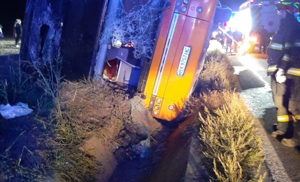 Un autocar cu 83 de pasageri s-a răsturnat la Hârșova!