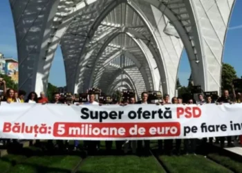 Protest de amploare al AUR la Eroii Revoluției: Super ofertă de la Băluță: 5 milioane de euro pe fiare inutile