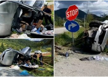 Accident cumplit în Ciocăneşti, Suceava! Două persoane au fost spitalizate