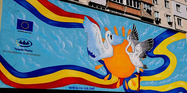 Suceava și Cernăuți, unite prin artă. Pictură murală similară cu cea din România, inaugurată și în Ucraina!