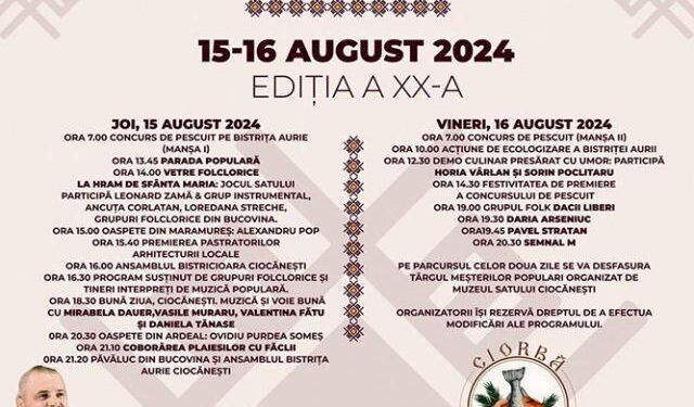 A XX-a ediţie a Festivalului Naţional al Păstrăvului de la Ciocăneşti