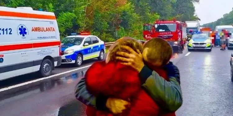 Tinerii s-au aruncat îmbrățișați în fața TIR-ului, pe A1, după ce le-a fost tăiate bursele!